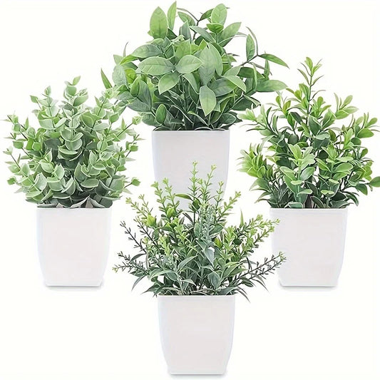 Artificial Bonsai Set - Lifelike Greenery for Home Decor